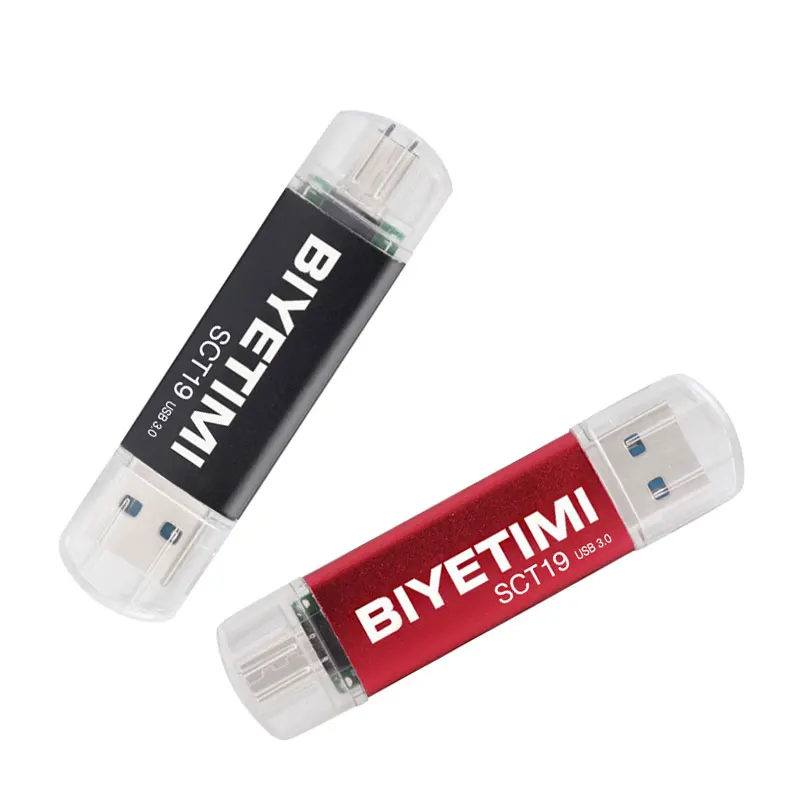 Флеш накопитель Biyetimi OTG высокоскоростной USB 32 ГБ 64 16 флешка с логотипом на заказ