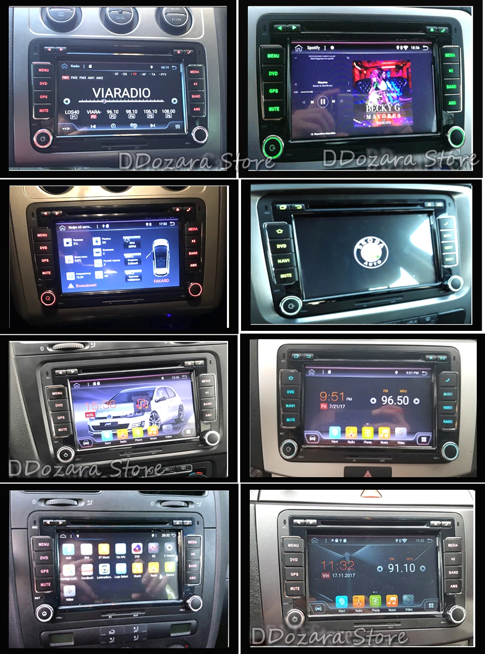 Автомобильный DVD gps навигатор Andriod 8 2 din 7 дюймов для Volkswagen golf 4 5 6 SEAT touran passat B6 caddy