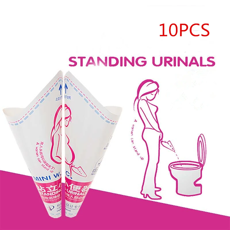 10 шт./лот одноразовые Бумага писсуар писает женский постоянное мочеиспускание