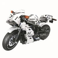 winner 7047 716pcs high tech motorbike series white racing motorcycle building blocks moto model educational bricks kids toys