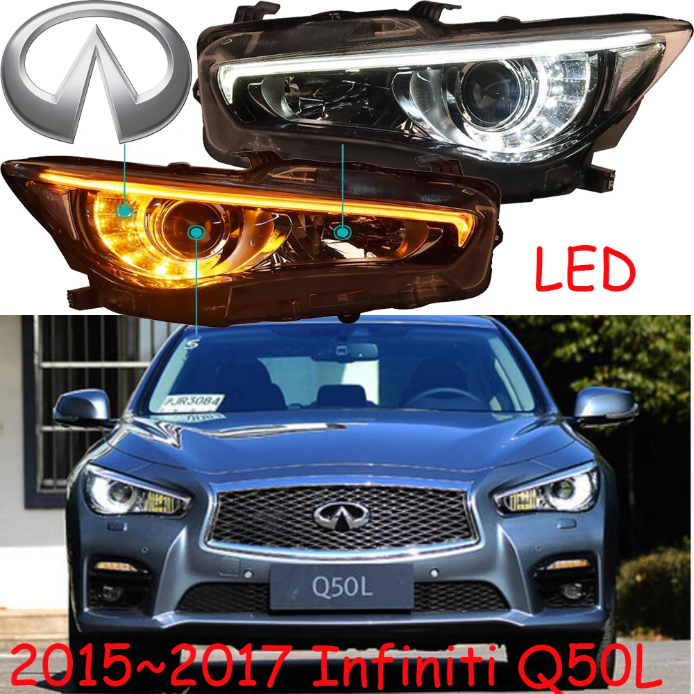 Infiniti Q50L головной светильник 2015 ~ 2017 год 2 шт. светодиодный подходит для LHD и RHD