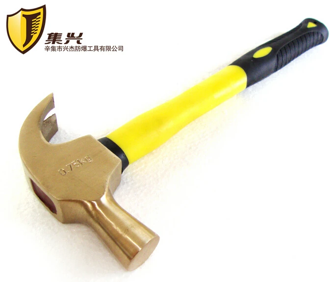 

Неискрящийся медный сплав 0,25 кг, молоток для ногтей, взрывозащищенный безопасный фотомолоток