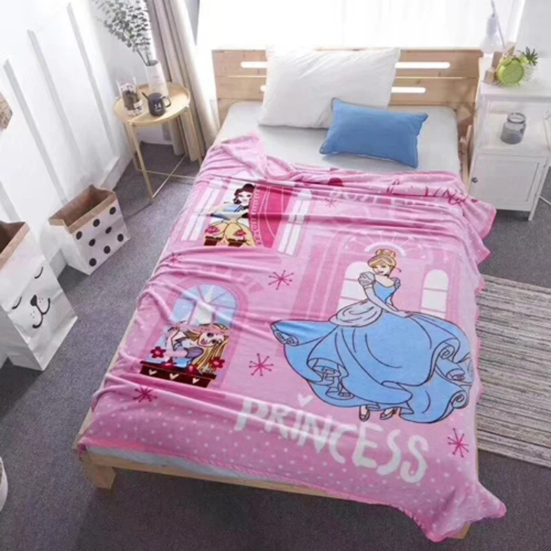 Disney Cartoon Cinderella Frozen Elsa Anna Princess Elsa Anna Flannel Blanket 150x200cm on Bed/Sofa/Couch cobertores de cama