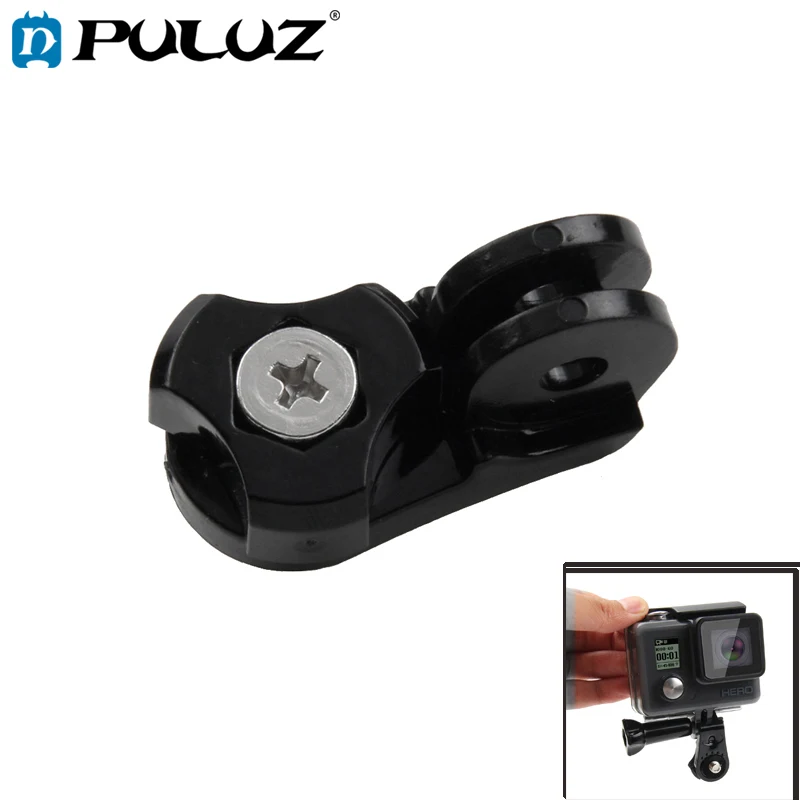 PULUZ-Montura de trpode con tornillo para cmaras de accen Go Pro, adaptador de conexin para GoPro, plástico negro, 2,7x2x2cm, trp