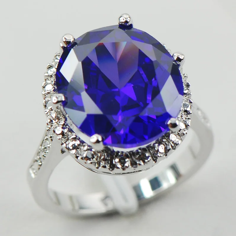 Purple Crystal Zircon Fashion Women 925 Sterling Silver Ring F976 Size 6 7 8 9 10 | Украшения и аксессуары