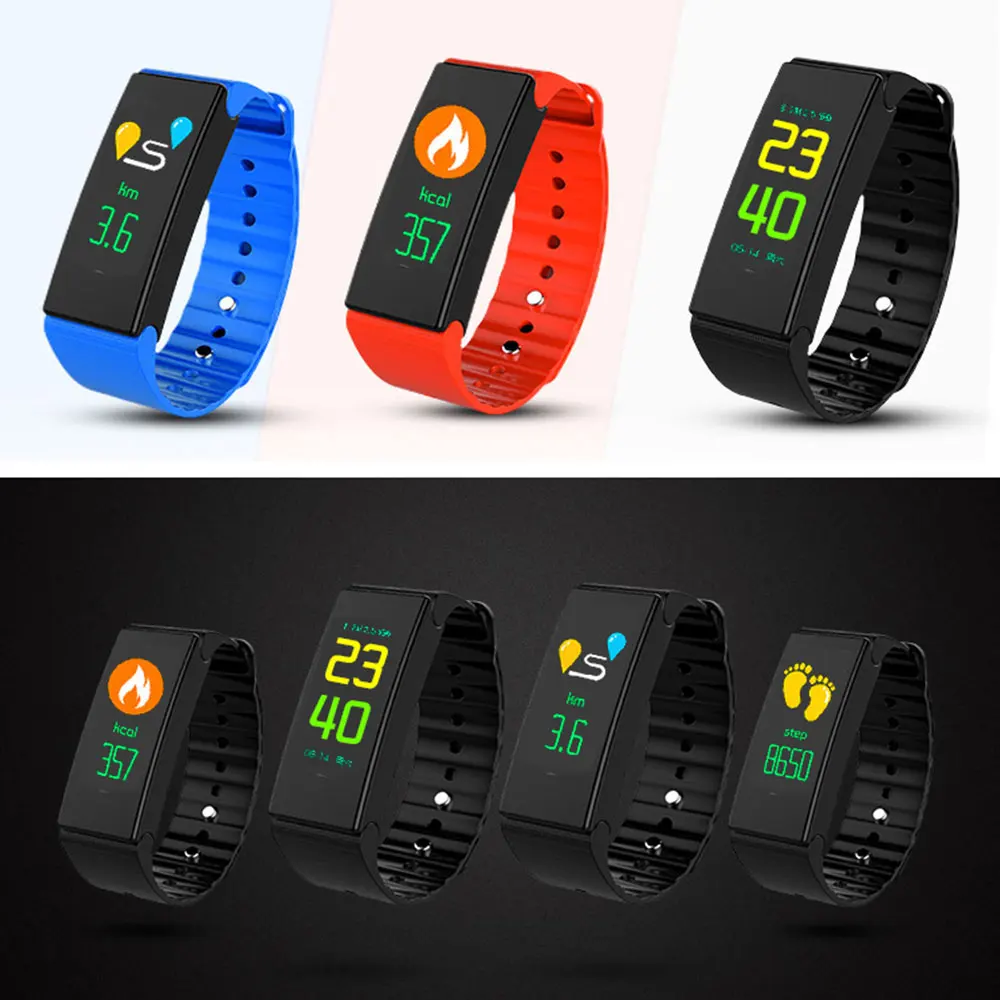 Smart Watch Rubber LED Sports Bracelet Digital Wristband Watches Sleep monitoring Color strap for Android IOS | Электроника