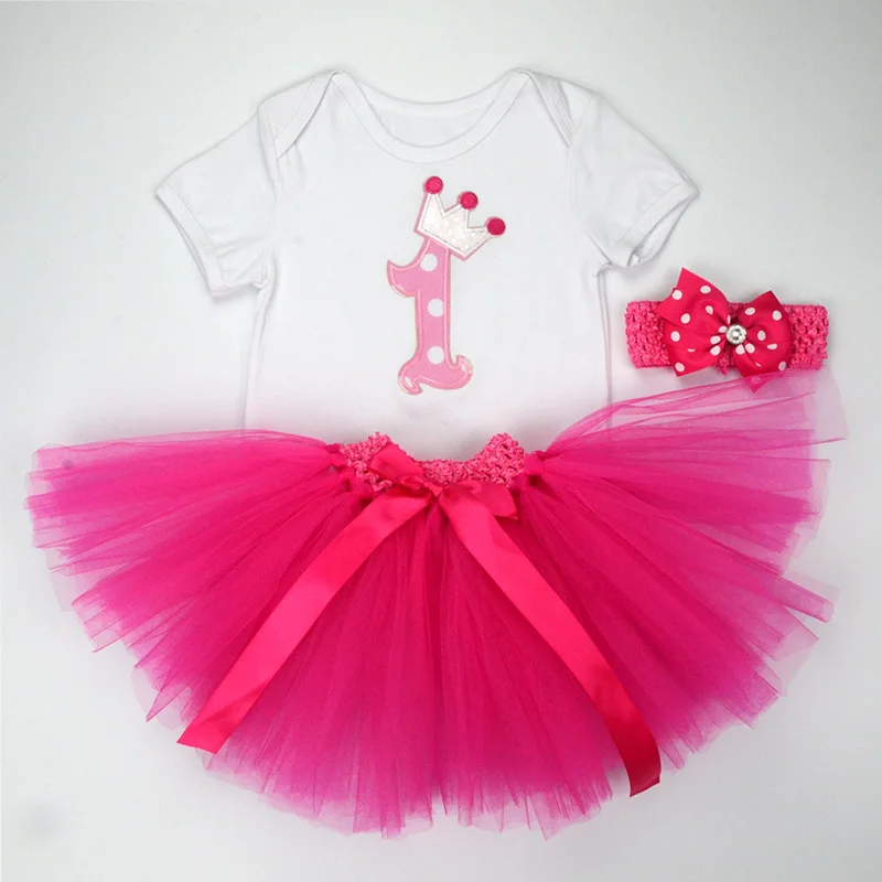 Christmas Baby Girl 3pcs Clothing Sets Infant Cotton Romper+Tulle Skirt+Headband Outfits Costumes Birthday Santa Vestidos | Детская