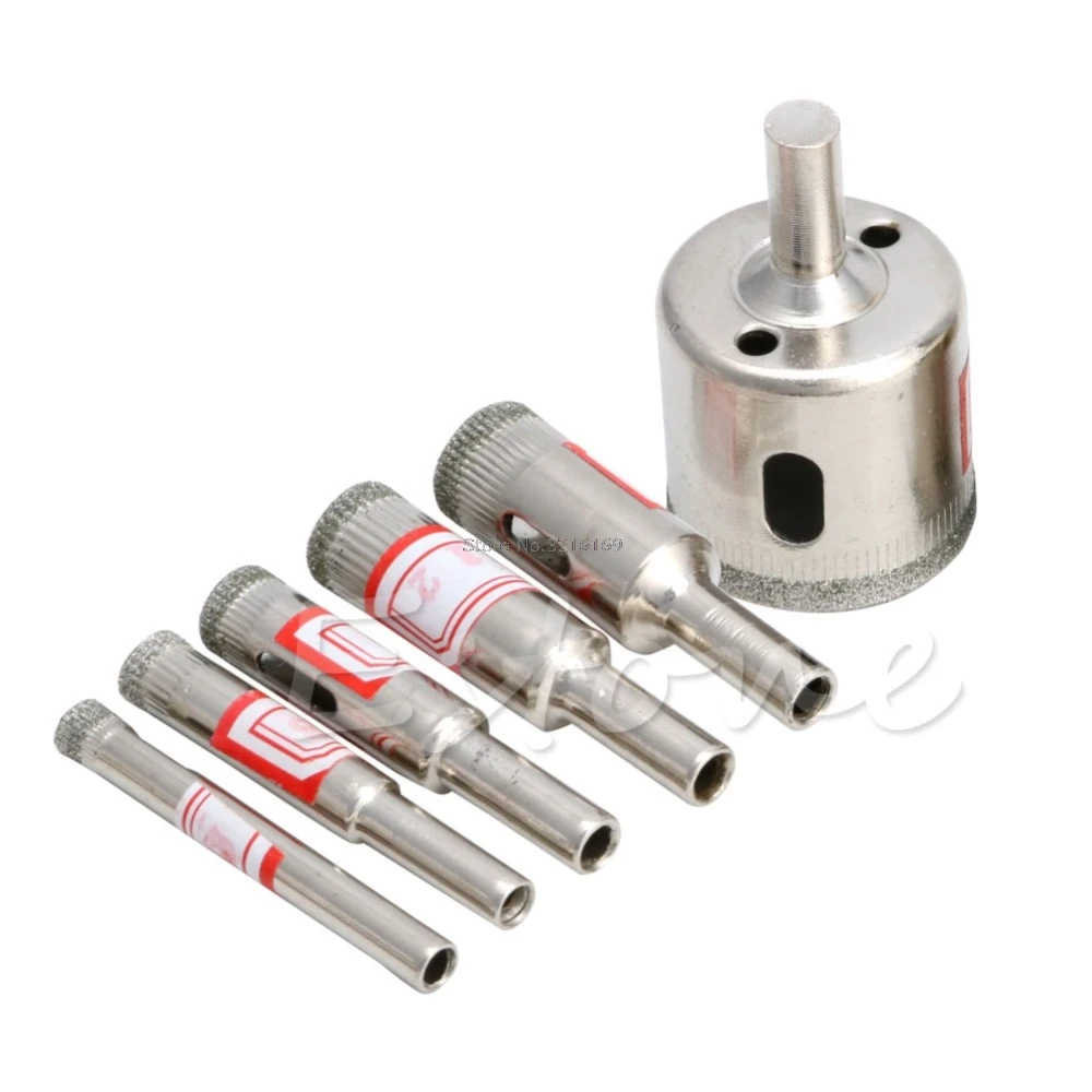 

For 10 pcs Diamond tool drill bit hole saw set for glass ceramic marble 6mm-32mm Promotion