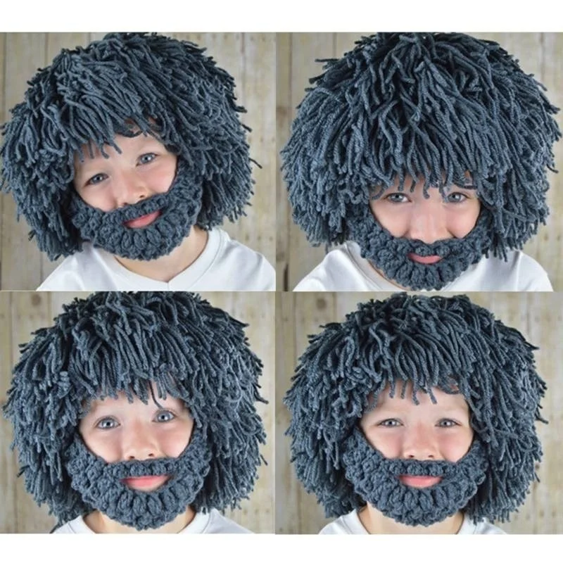 Вязаная мужская зимняя вязаная шляпа с усами Beanies Face Tassel маска велосипедиста Лыжная теплая шапка забавная шапка подарок