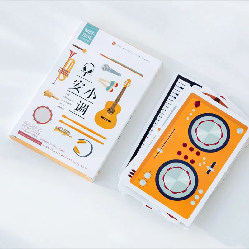 30 шт./лот новинка музыкальные инструменты открытка гетероморфизм