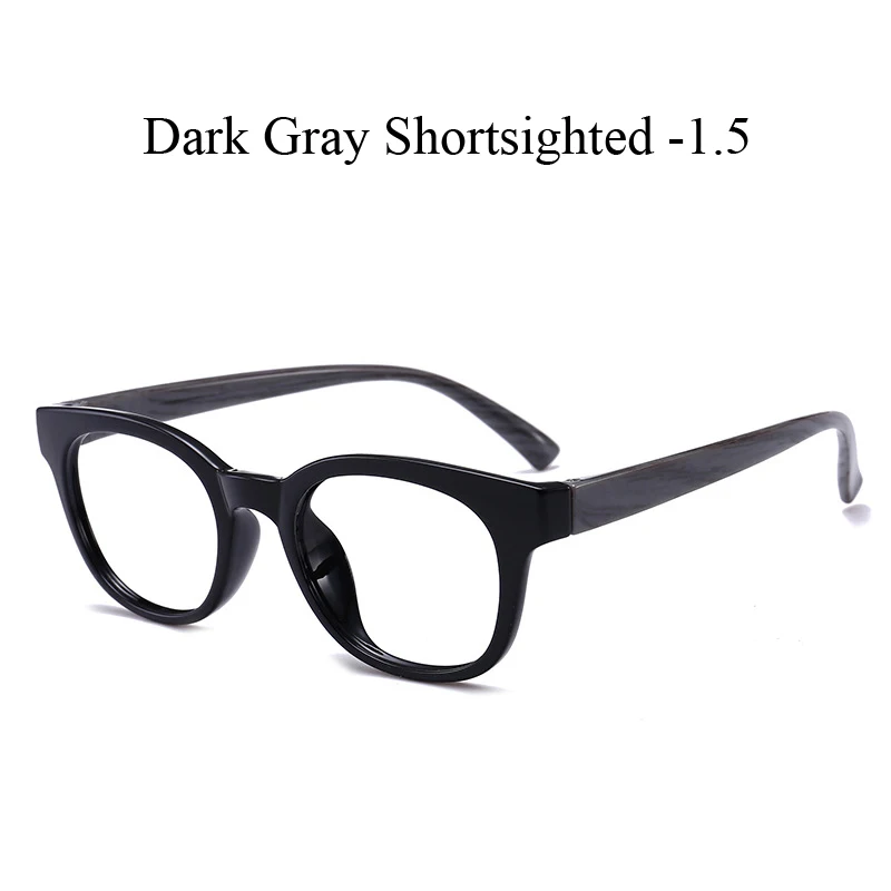 D Gray myopia 1.5 Zilead ультралегкое TR90 круглое готовое стекло для близорукости для женщин и мужчин близорукое с диоптрией-1.0to-4,0 - Цвет оправы: D Gray myopia 1.5