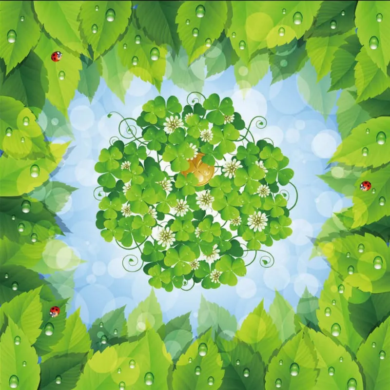 

Free Shipping Green Leaf 3D Floor Painter Sea World Bathroom restaurant lobby hotel aisle Floor wallpaper mural