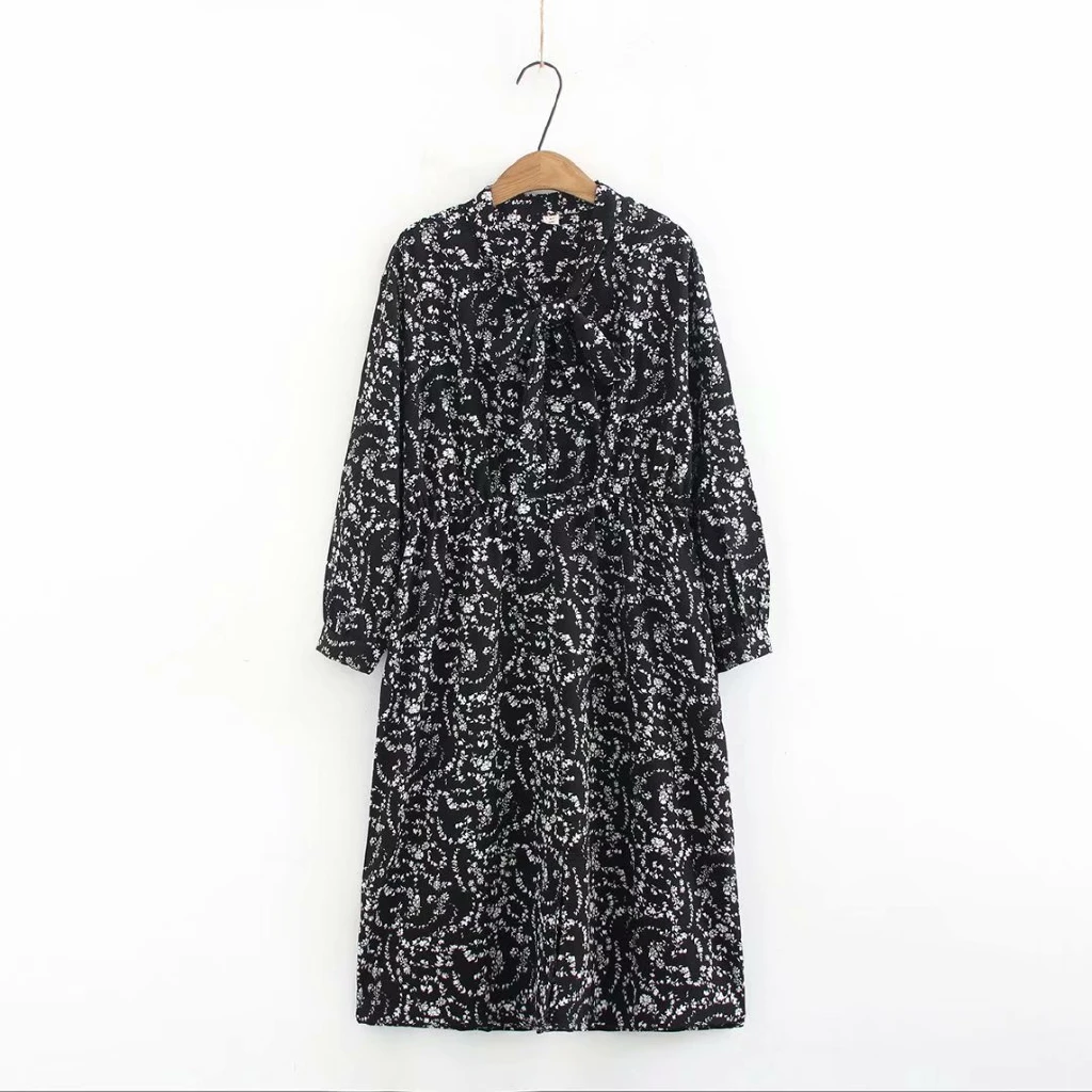 Женское шифоновое платье большого размера с цветочным принтом и длинным