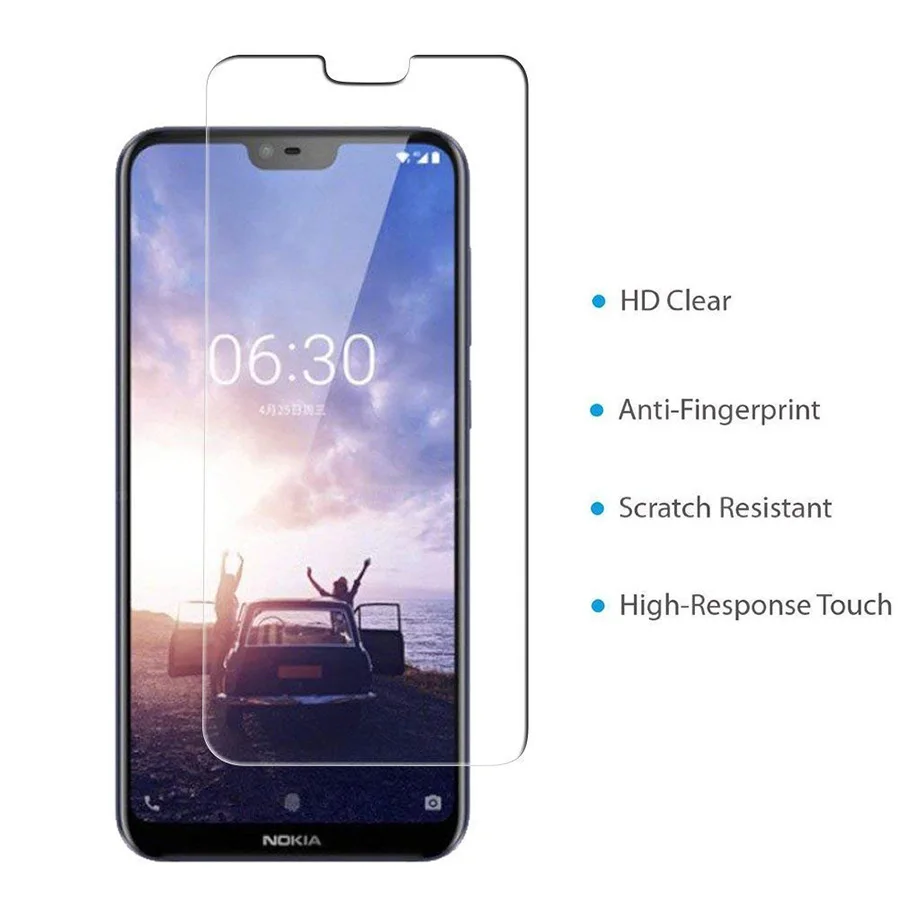 2Pcs Tempered Glass For Nokia X6 2018 X62018 TA-1099 5.8&quot Screen Protector 6.1 Plus | Мобильные телефоны и аксессуары