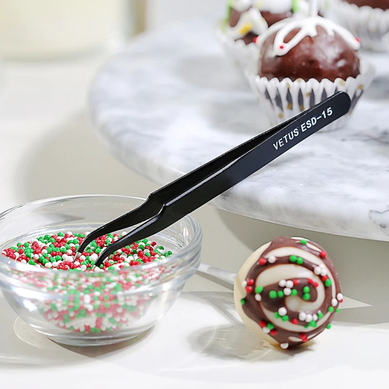 1 шт. антистатические локоть из нержавеющей стали пинцет Торт Плесень Sugarcraft