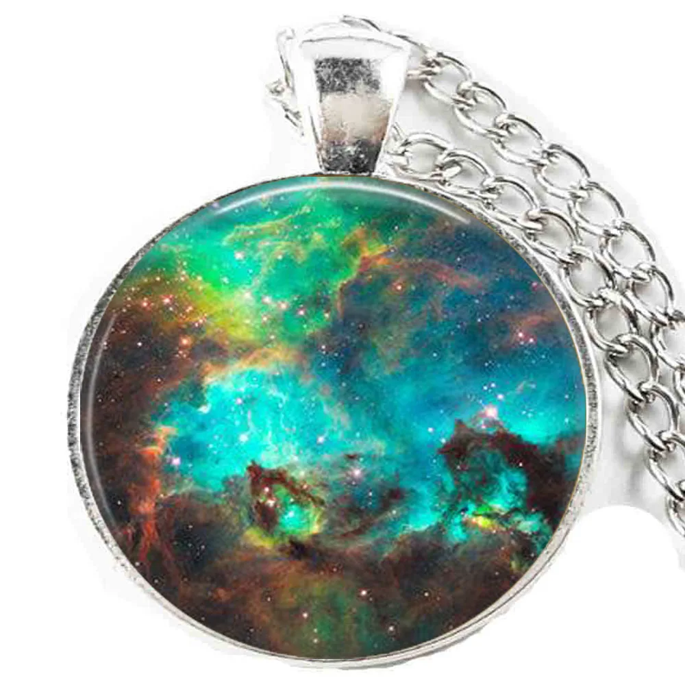 

Nebula space pendant , astronomy geek jewelry, sci-fi science galaxy space necklace with gift chain 1pcs/lot