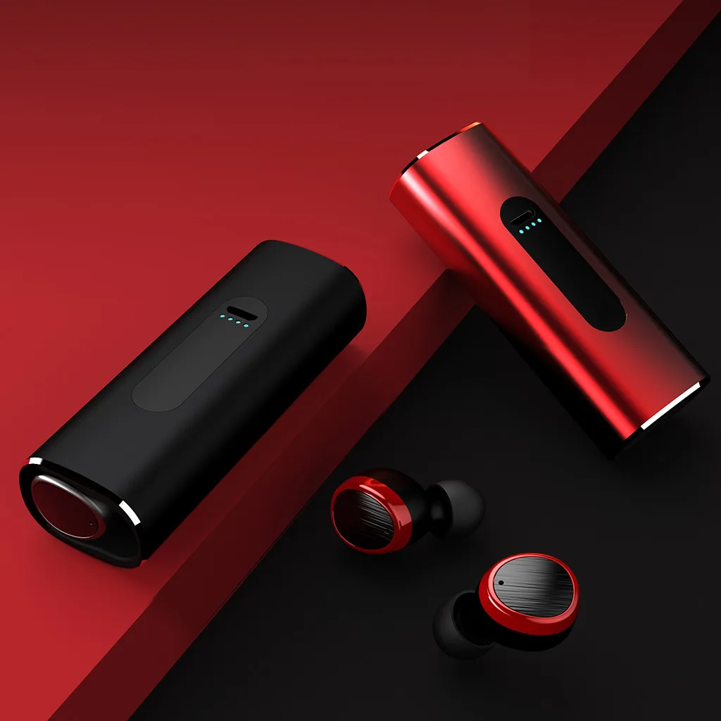 TWS Bluetooth Headset True Wireless Dual Stereo Music Sports With Microphone Charging Box | Электроника
