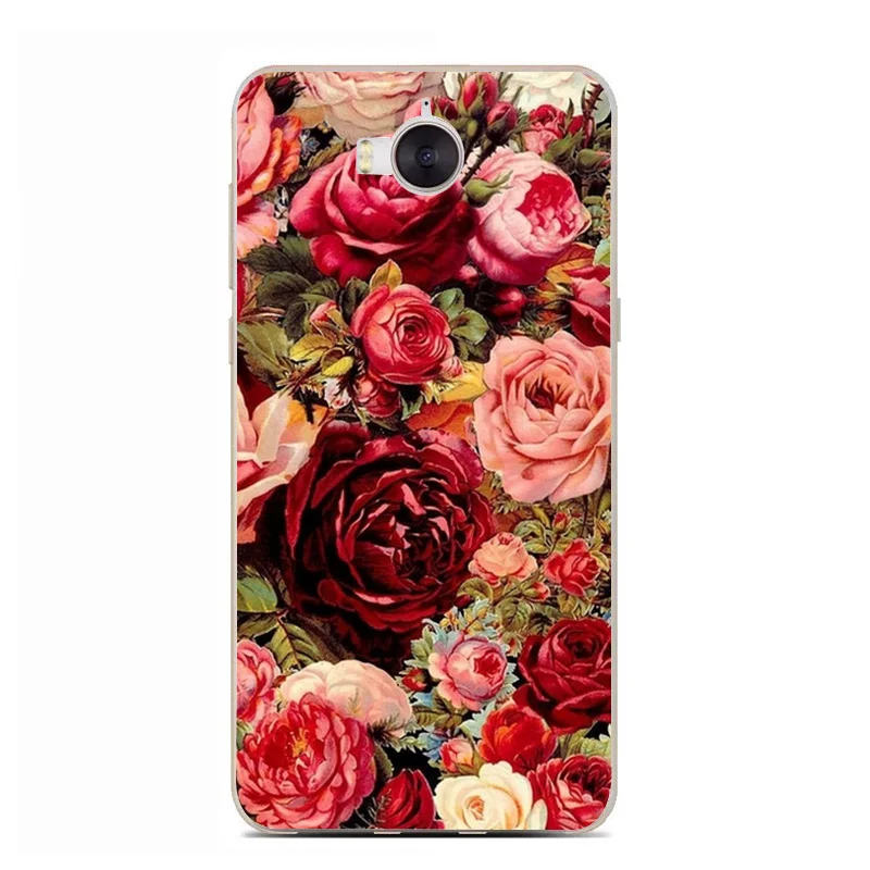 Силиконовый чехол для huawei y 6 чехол для huawei y 5 чехол мягкий tpu чехол для huawei y 5 6 чехол с принтом - Цвет: Красный