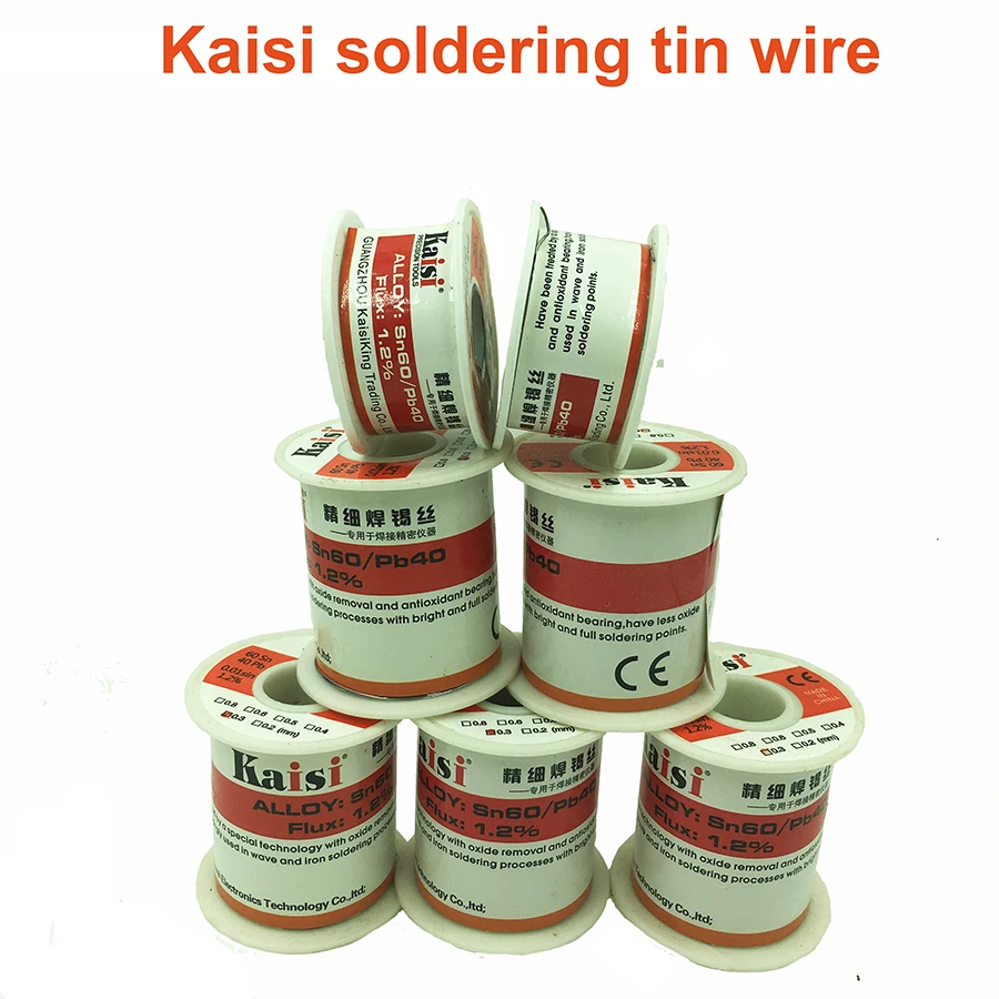 Проволока для пайки Kaisi Оловянная проволока 0 3 мм 150 г SMT BGA|tin wire|solder wirewire for soldering |