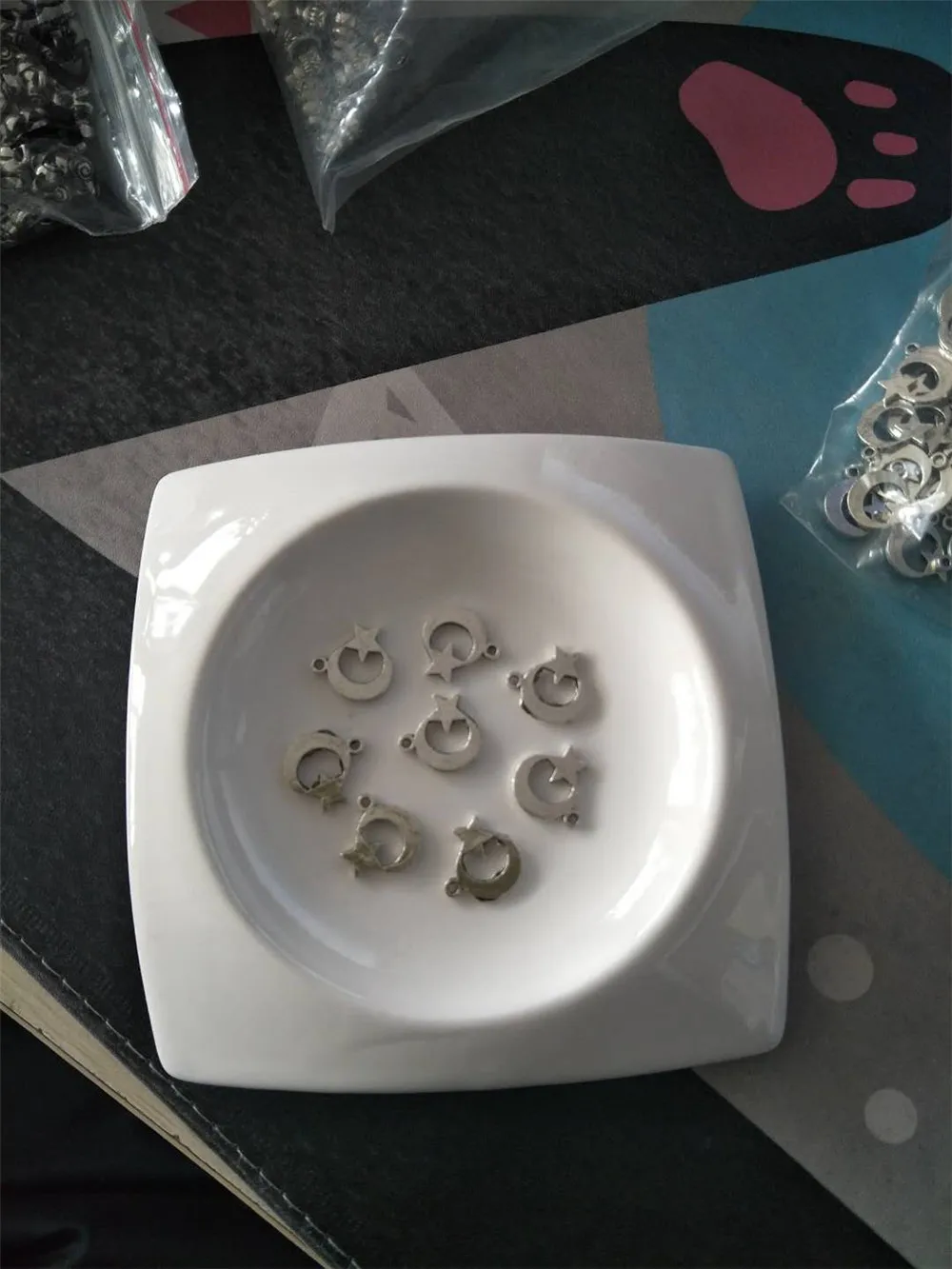 DIY tasbih изготовление аксессуаров Посеребренная Подвеска капля 10 шт|making accessories|silver