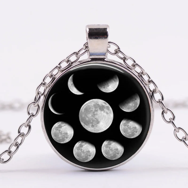 Азиатских различных лунных циклах и лунной фазой ожерелье с изображением полной