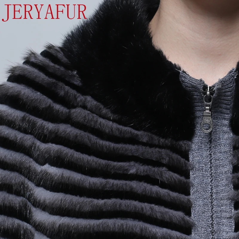JERYAFUR норки плюс кролик пальто зимнее русская меховая одежда длинное Женская