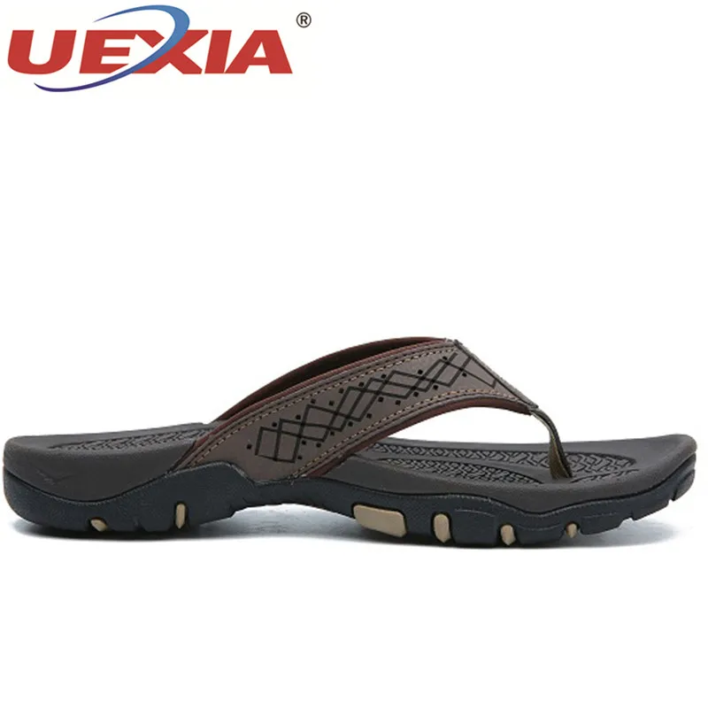 UEXIA 2018 Brand Slippers Men Indoor House Home Outdoor Beach Flip Flops Flats Shoes Summer Slides Slipper | Обувь