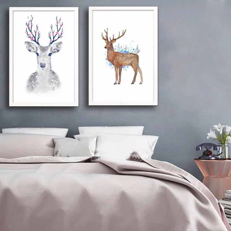 Новая стена холст олень постер печать на холсте Mondern живопись по номерам Decoracao