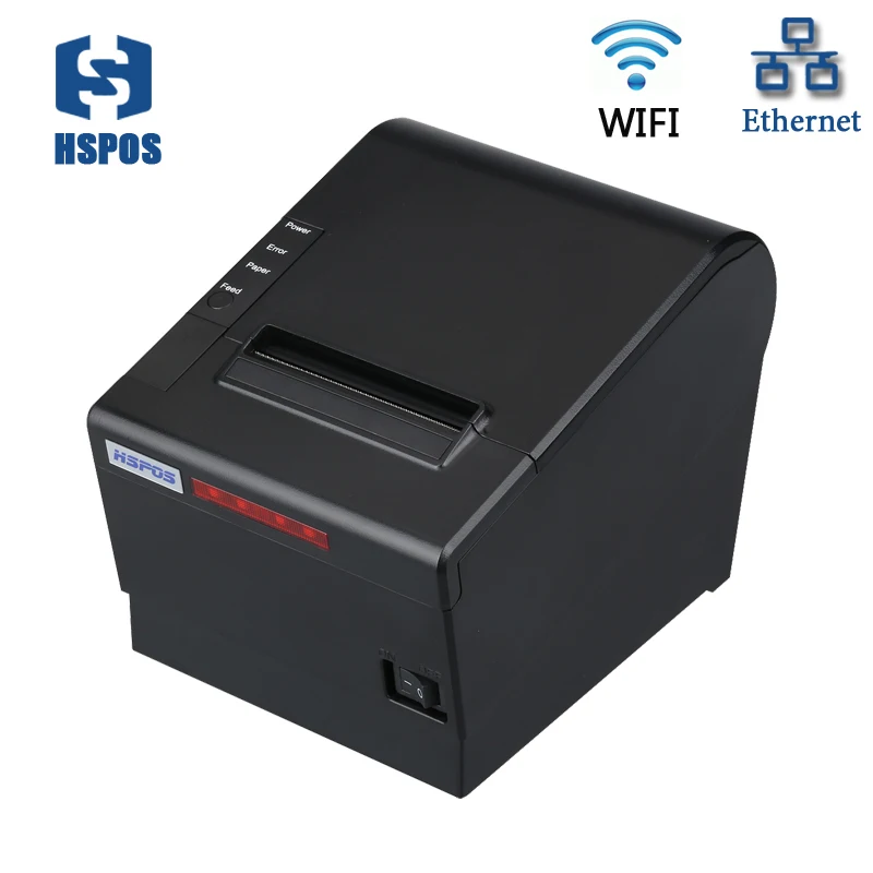 

High Quality 80mm USB Serial Lan Wifi Port Thermal Receipt Printers Support Opos Driver Pos Printer With LED Beeper Auto Cutter