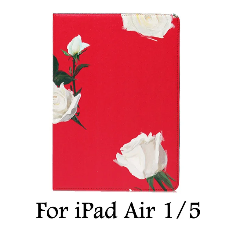 Red 1 Чехол для iPad air 2 iPad 6 из искусственной кожи чехол для планшета для iPad Air 1 iPad 5 Pro 9,7 дюймов Funda Capa Para+ пленка+ стилус - Цвет: Red 1