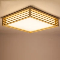 japanese style delicate crafts wooden frame tatami led ceiling lights luminarias para sala dimming led ceiling lamp