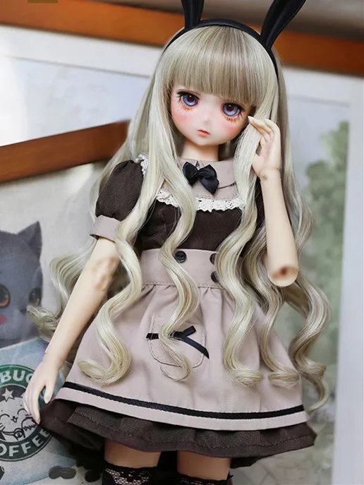 Одежда для кукол BJD 1/3 1/4 1/6 гигантская кукла кофейня платье аксессуары 4 комплекта