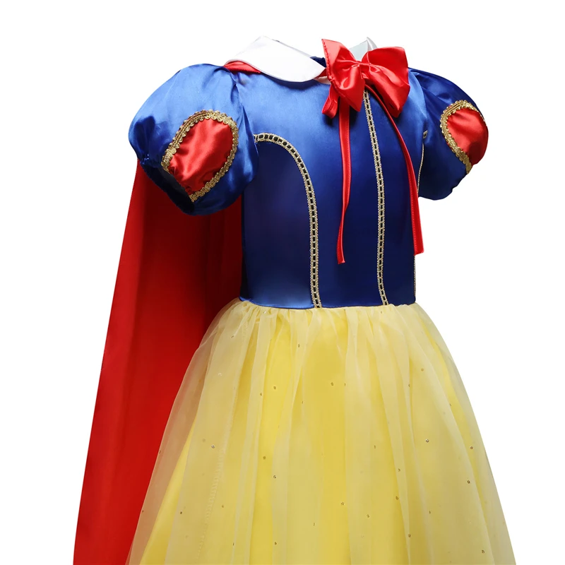 Children Snow White Princess Dress Girls Cosplay Queen Christmas Halloween Costume Kids New Years Ball Gowns Clothes | Детская одежда и