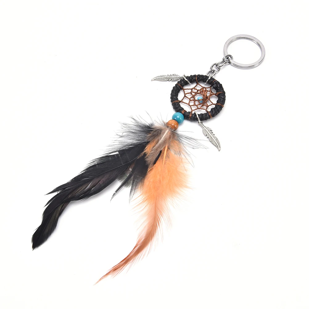 Природный дар проверки Dream Catcher Чистая с Бусины перьями стене висит украшение