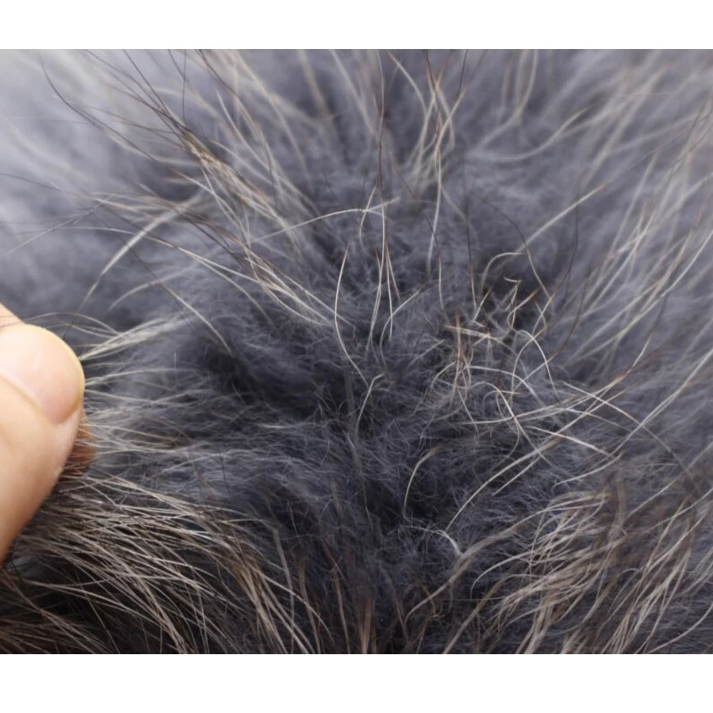 Большой размер роскошный настоящий Топ Качество 100% натуральный мех енота с