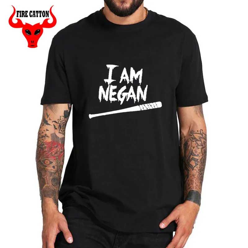 Мужская футболка с надписью I am Negan забавная для косплея Ходячие мертвецы ниган