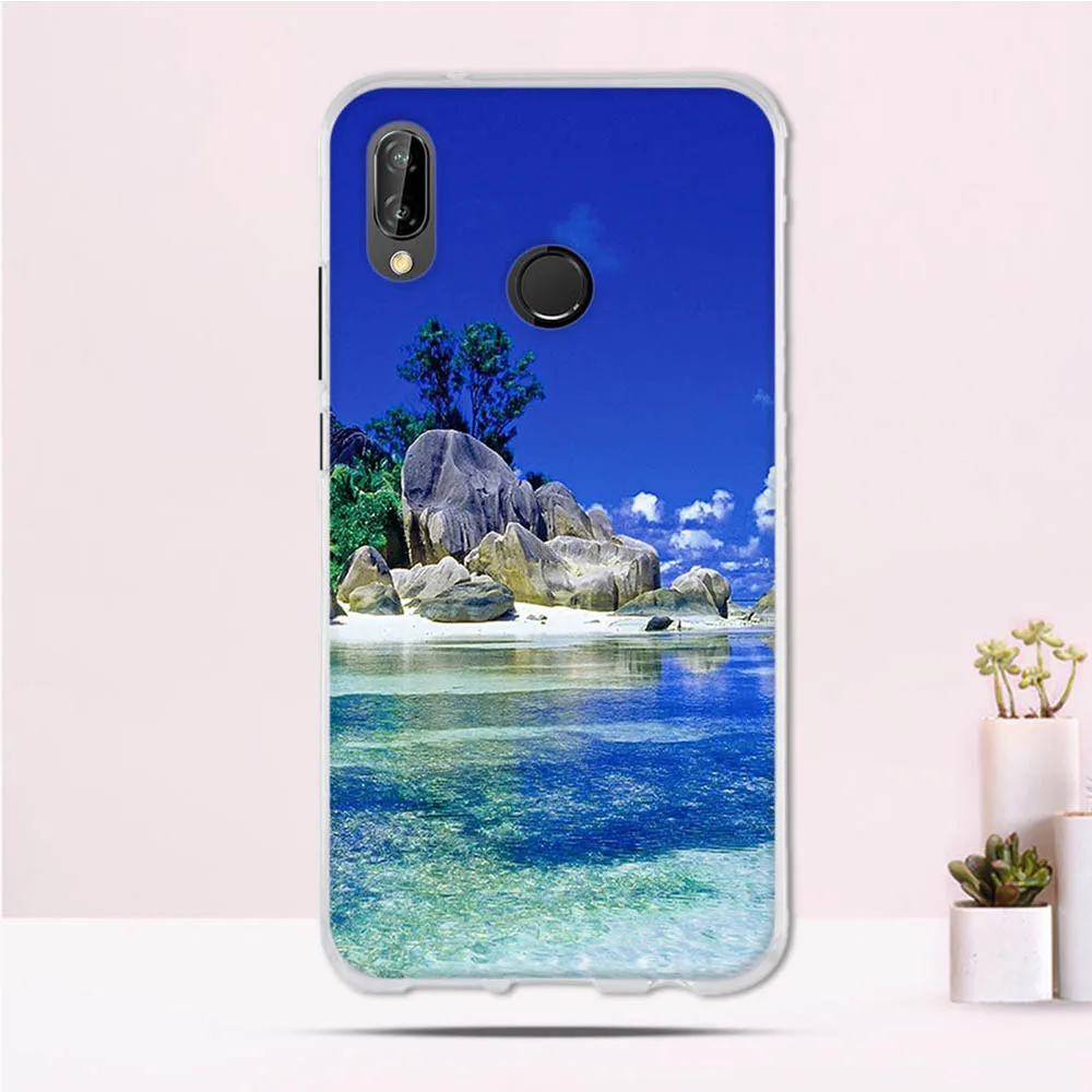 Мягкий силиконовый чехол для Huawei P20 Lite чехол-накладка из ТПУ телефона Nova 3e P20lite |