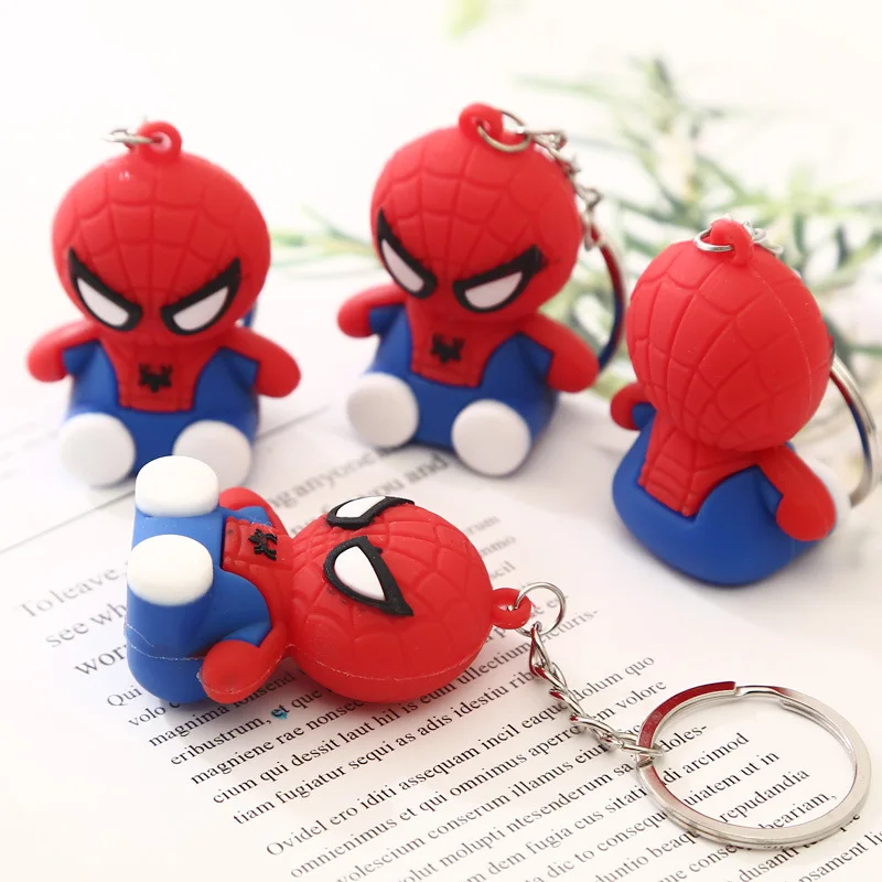 Брелок с героями мультфильмов ПВХ Мстители Marvel милый супергерой Бэтмен
