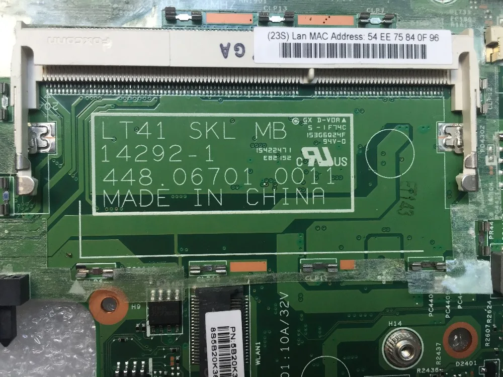 Системная плата 14292-1 448.06701.0011 для lenovo Ideapad 500-14isk материнская ноутбука