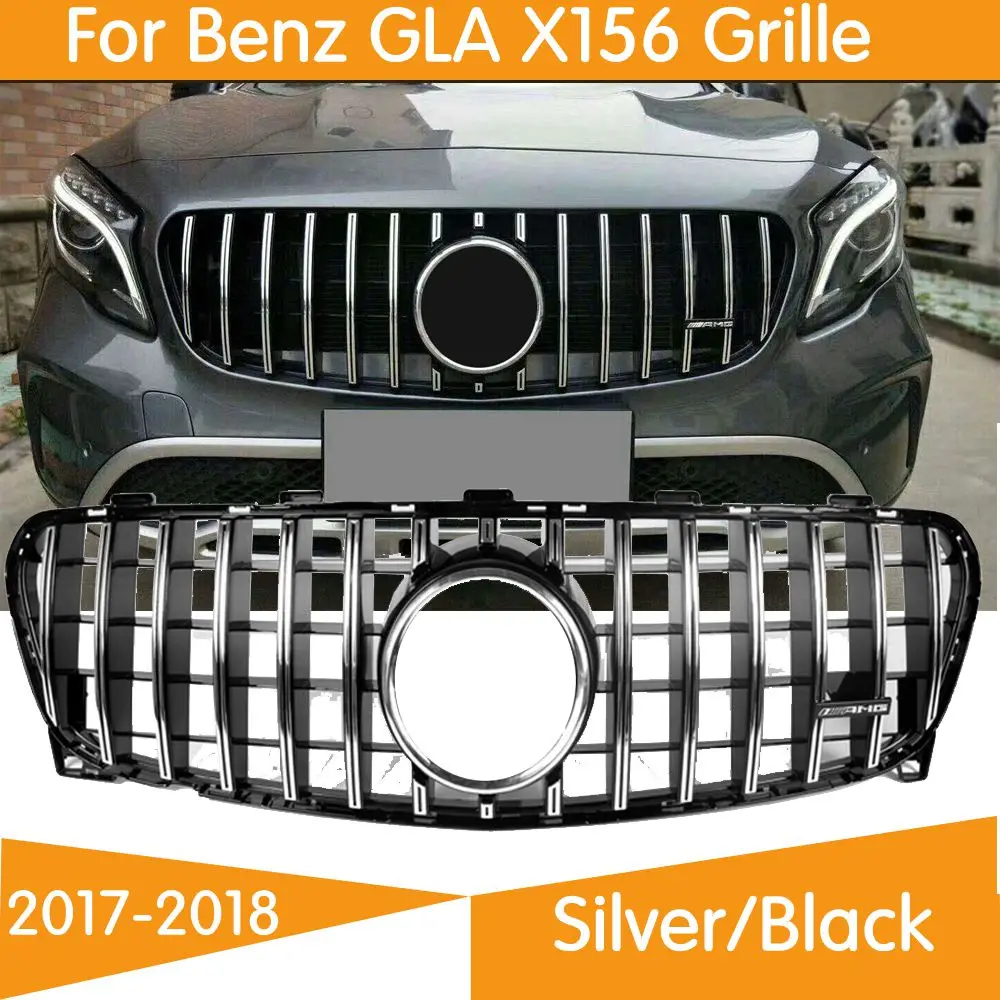 Для GLA Class X156 Amg GT R Grill GLA45 Передняя решетка для Mercedes Benz GLA250 GLA180 2017 2018 Решетка