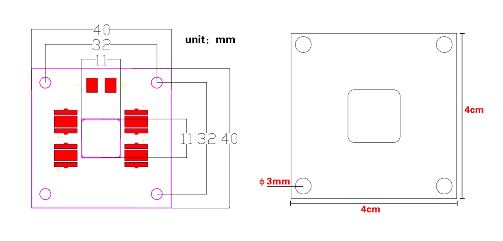 1 шт. 405nm 40 Вт УФ отверждения светодиодный светильник Панель источник лампа медная пластина с фиолетовыми бусинами для ANYCUBIC Photon SLA DLP части 3d принтера
