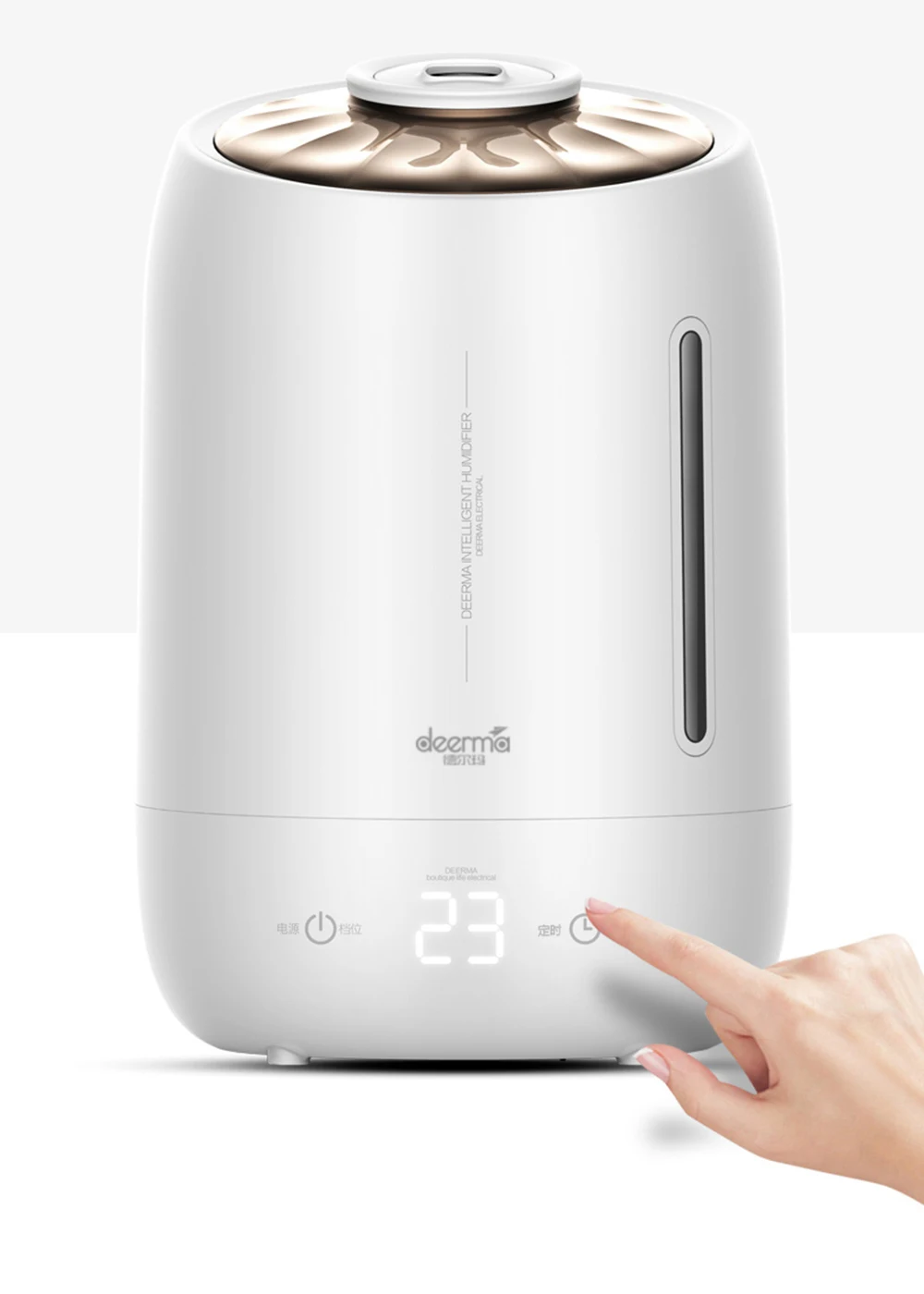 Youpin DEERMA DEM-F600, бытовой увлажнитель воздуха, очиститель воздуха, распылитель времени, Интеллектуальный сенсорный экран, регулируемый