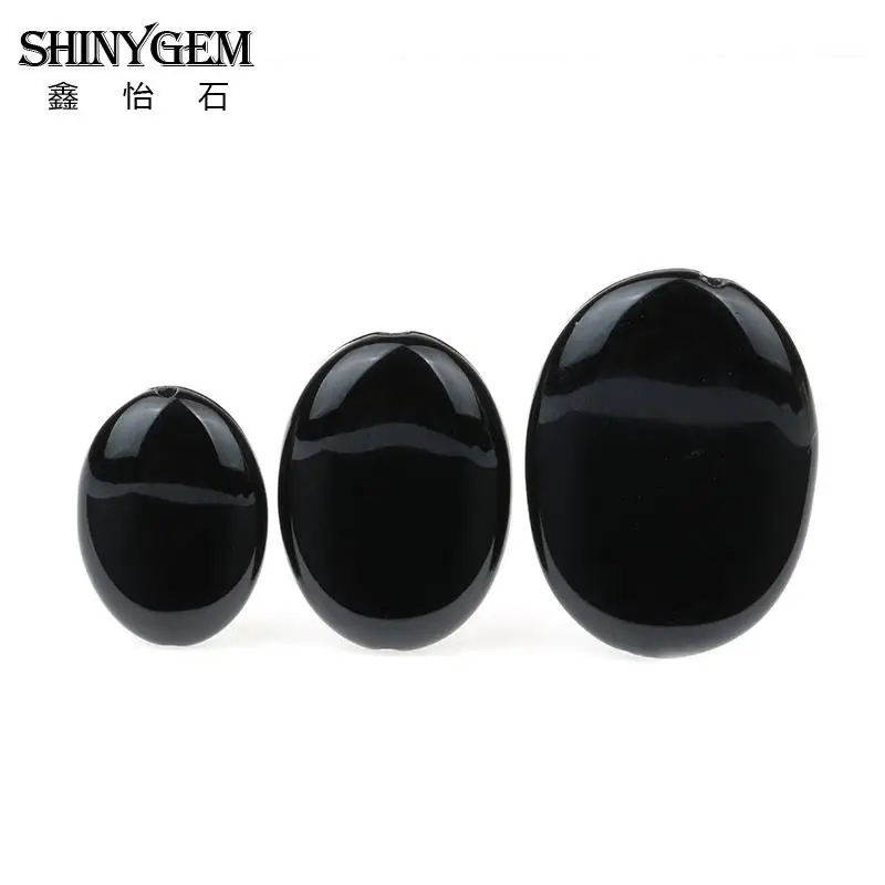 

Natural Stone Beads Black Onyx Agates Semi-Precious Loose DIY Oval Beads for Necklace Bracelet Jewelry Making 13x18mm