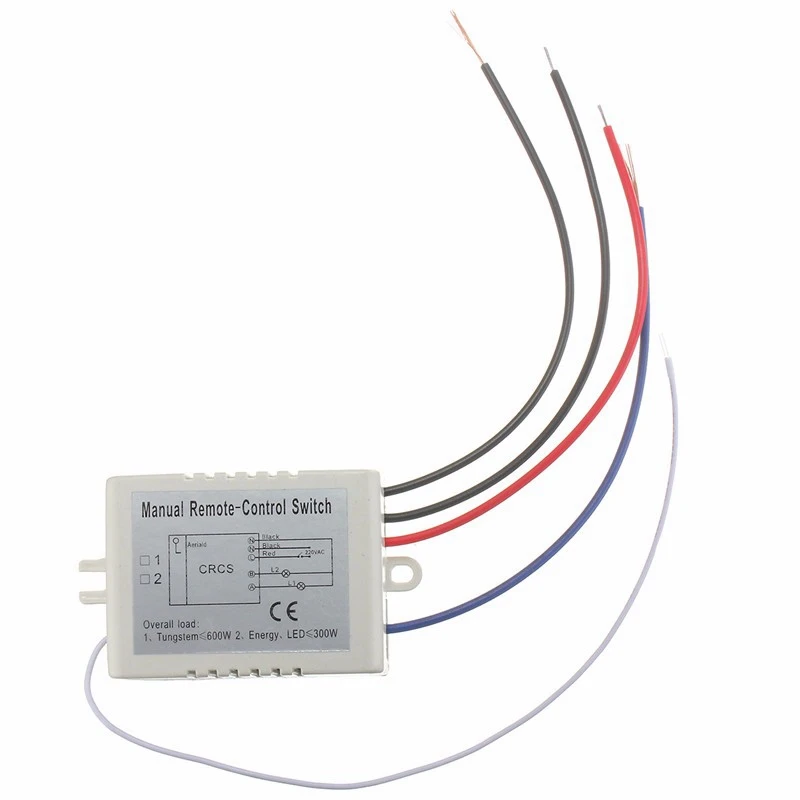 1 Way RF Wireless Remote Control Switch ON/OFF 300W 220V Lamp Light Digital Wall Receiver Transmitter | Обустройство дома