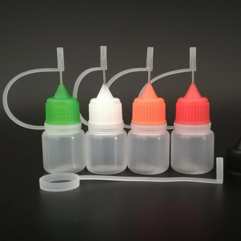 250pcs 3ml LDPE Empty Plastic Squeezable E Liquid Dropper Filling Bottles With Metal Needle Tip for juice Nail Polish | Красота и