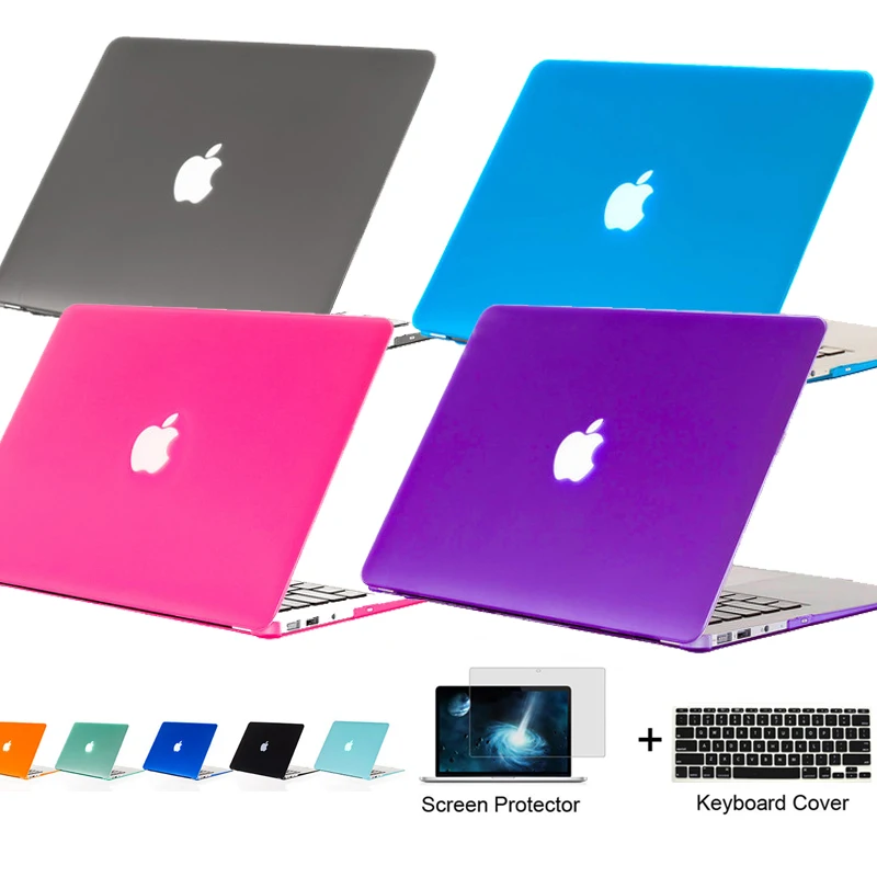 3в1 матовый чехол для ноутбука сумка Macbook air Pro 11 12 13 15 дюймов macbook pro Retina 3 4 touch bar ID|bag