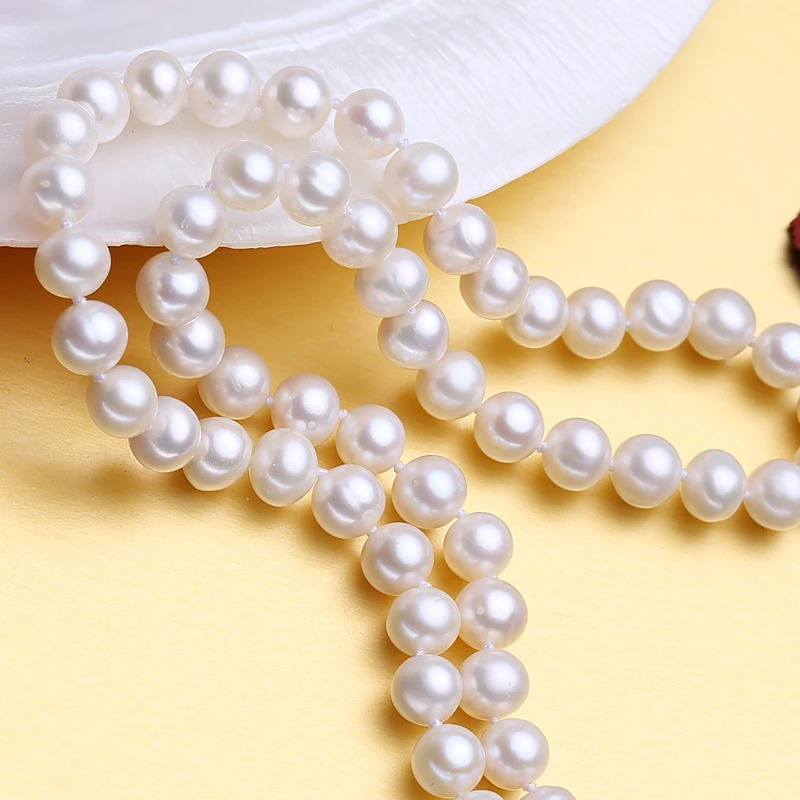 Женское Ожерелье с овальным жемчугом FENASY милое/романтичное ожерелье из