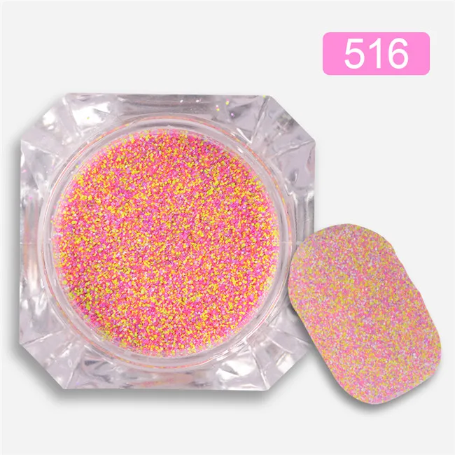 Color 516 1 коробка для ногтей песочный сахар смешанный маникюр с блестками лак для ногтей блестящие украшения красочные блестки 12 цветов - Цвет: Color 516