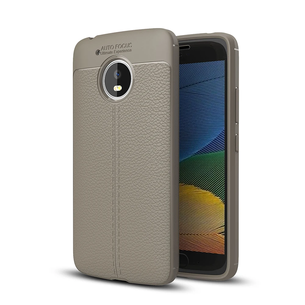 Для Motorola Moto G5 чехол Lenuo Роскошный из силикона и ТПУ с узором Личи мягкий для