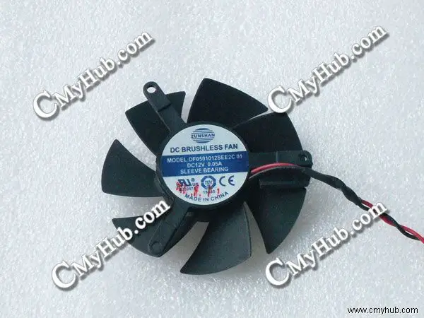 Подлинный для Sapphire X1300 HD4650 HD3650 DF0501012SEE2C 01 DF0501012SEE2C01 DC12V 0.05A 2Pin 2 провода 45x45x10 мм